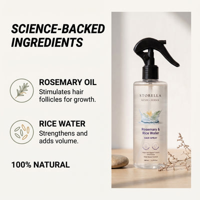 Storella |Growth & Thickness Spray ( Rosemary Water and Rice Water )