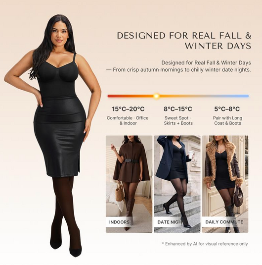 SnatchFleece™ Bodysuit: Fleece-Lined Tights + Shapewear